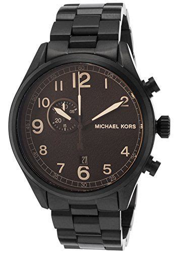 michael kors hangar chronograph black strap watch mk7067|Michael Kors Mens Watch Hangar Black Stainless Steel.